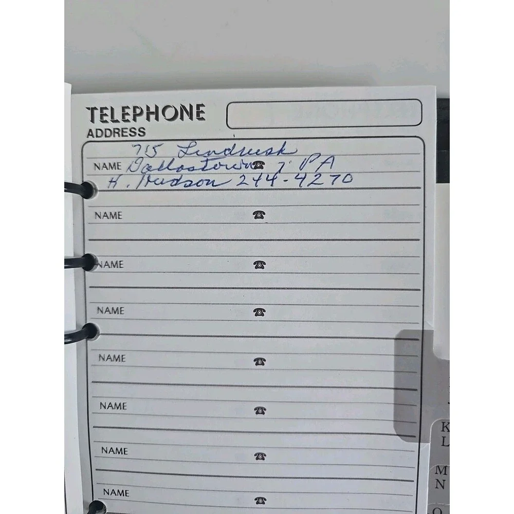 Vintage 80s  Day Timer Planner Fortune Dark Brown 6 Ring Minimal Use
